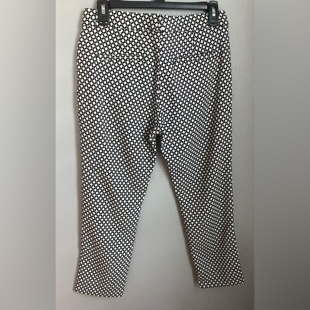 Banana Republic Black & White Dot Cropped Ankle Pants